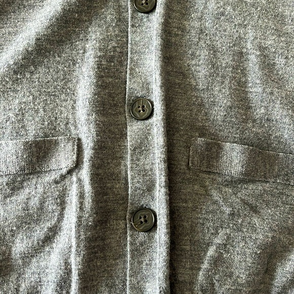 Banana Republic 100% Washable Merino Wool Cardigan Sweater. Gray. M - Picture 4 of 4
